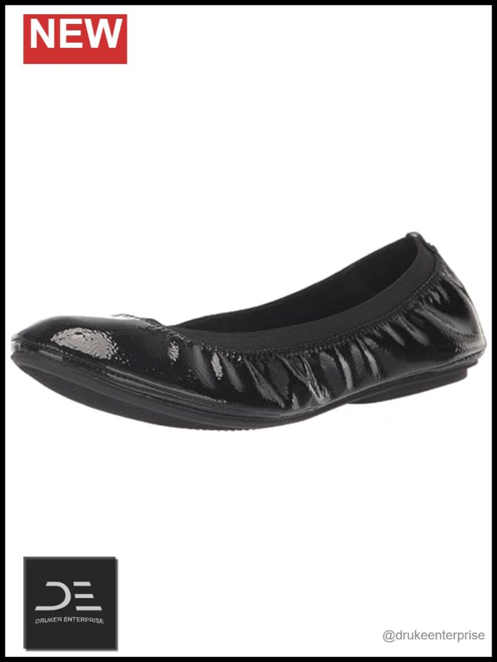 Leather Slip-On Flats Elastic Collar Comfort